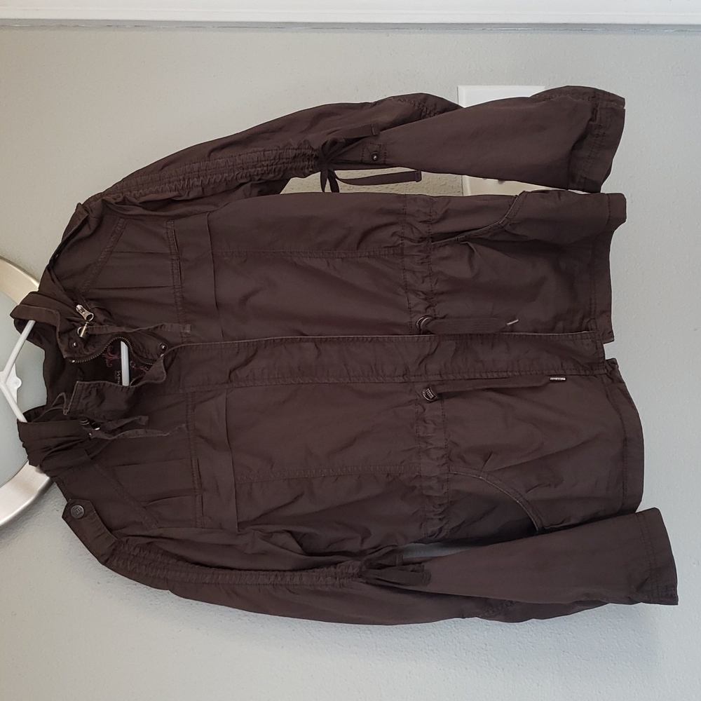 Eddie Bauer Brown Utility Jacket with Hood